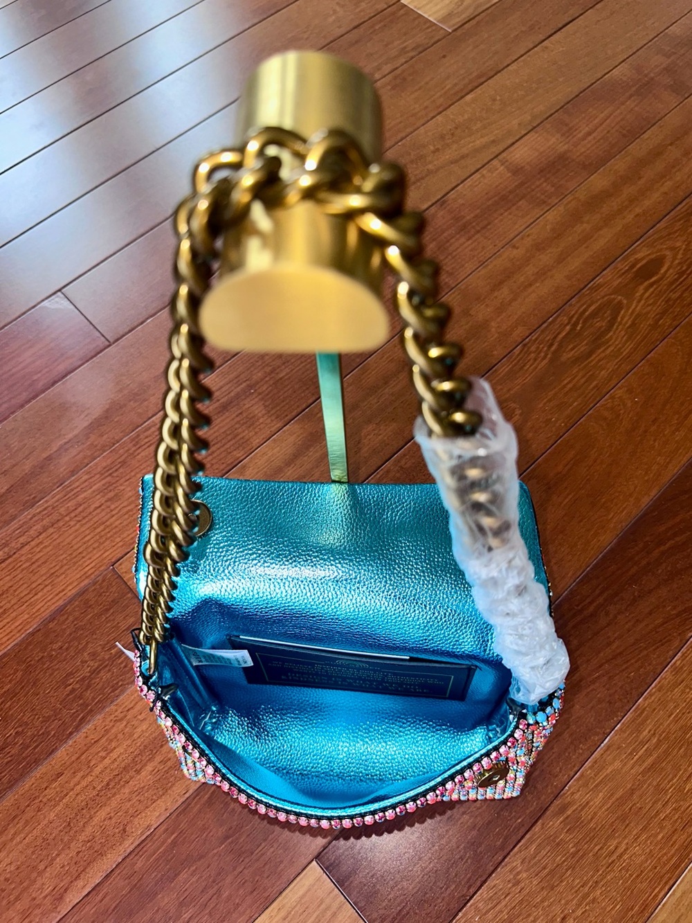 Kurt Geiger London Party Shoulder Bag with Multi-Color Crystals Dusty Included! - Picture 4 of 7